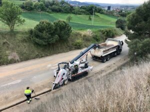 Minizanja para drenaje de carretera con carga directa a camión