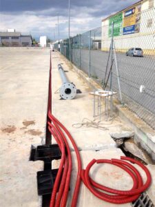 Instalación de cámaras vídeo vigilancia con microzanjado