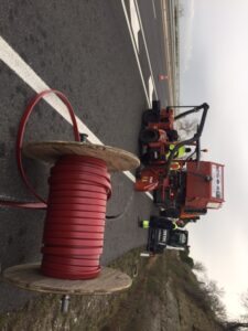 Trabajos de microzanjado para la instalación de un peaje virtual en la autopista C16 (Barcelona)